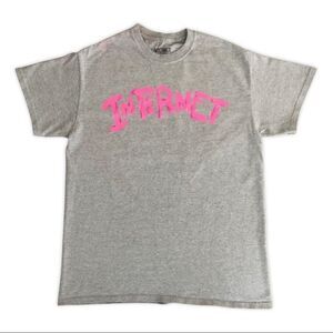 Internet Band Syd Pink Print T-Shirt Grey M